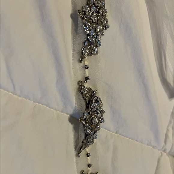 MARCHESA Jeweled Lace Wedding Headpiece main image 6